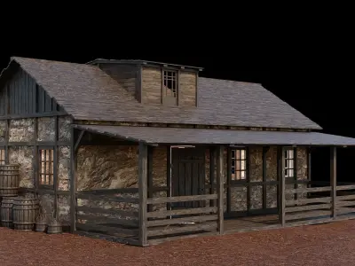 Medieval Village Asset 16 - 4K Textures Game Ready Low-poly 3D model