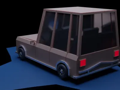 Stylez cartoonic car  Low-poly 3D model