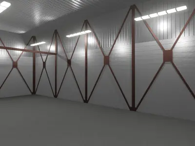 Car studio interior 3D model