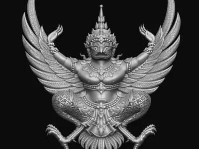 Garuda Bas-Relief 3D print model