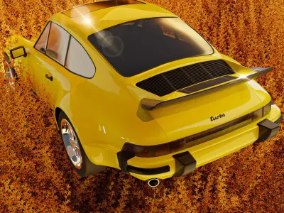 PORSCHE 911 TURBO STUCK IN THE HAY 3D model