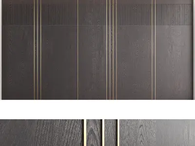 Decorative wall panel set 22 3D model