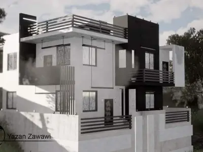 Residential modern house design in pakistan youtube 3D model