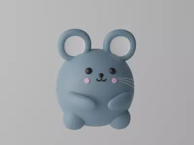 Cartoon Cute Mouse Rat 3D model
