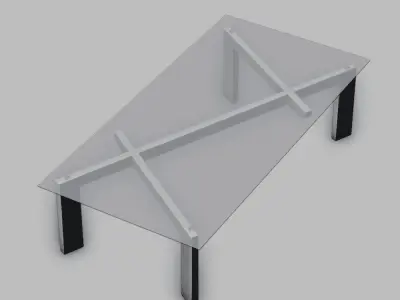 minimalist table wood Free low-poly 3D model