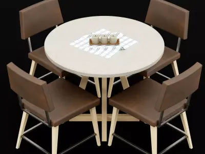 Table and chair 3D model