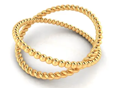 Ring M166 The luxury female abstract ring wedding 3D print model