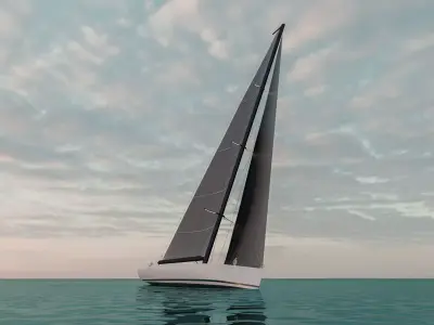 Racing yacht -Sea Star- 3D model