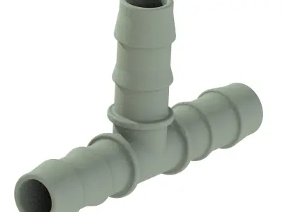 Irrigation Pipe Tee Joint 3D print model
