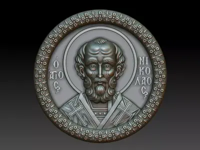 Saint Nicholas Pendant 3D print model