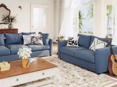 Parisian interior scene 3D model