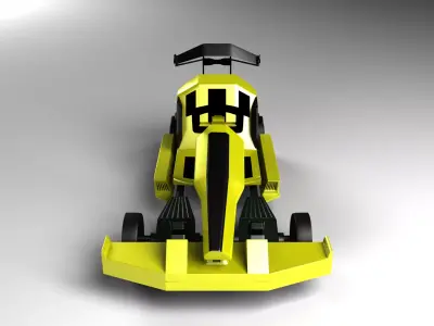 Go Kart Racing Car 3D model