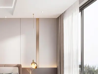 decoration Modern villa bedroom Home 3D model