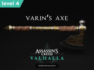 Valhalla Varin axe level 3-4 3D Model Collection