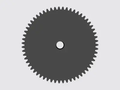 Tooth gear 3D print model
