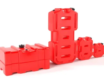 Fuel Tank Collection Low-poly 3D model