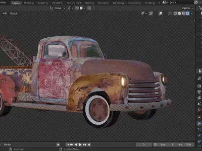 1950s pickup 3D model