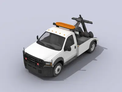 Tow Truck Low-poly 3D model