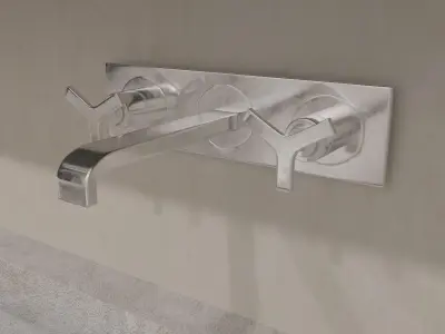 Faucet- Shower Head- Valve 3d Model Low-poly 3D model