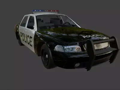 Police car 3D model V2