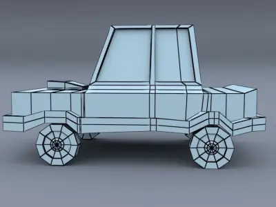 Low poly toy car Low-poly 3D model purchase