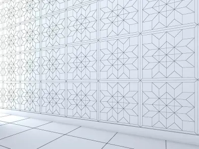 3d wall panel Low-poly 3D model Low-poly 3D model get