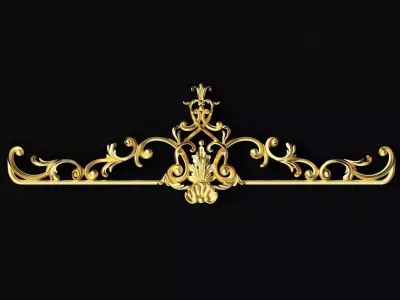 Central decor ornament for furniture 3D model 912