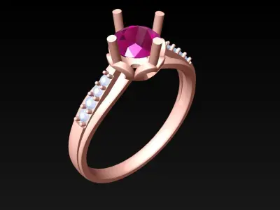 Diamond Ring - Womens Rings - N718822 3D print model