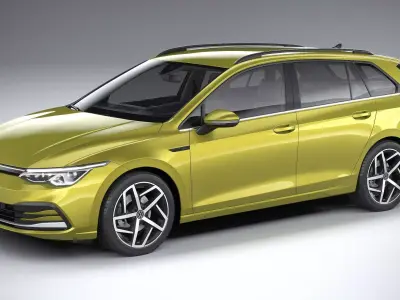 Volkswagen Golf Variant Basic 2021 3D model