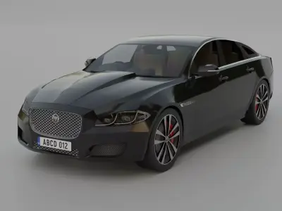 Jaguar XJ  Low-poly 3D model