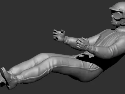 Jack Brabham Car Driver 3D print model