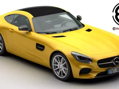 Mercedes AMG GT 2015 EU and US version 3D model