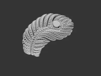 BOUCHERON - PLUME DE PAON - RING - LARGE 3D print model