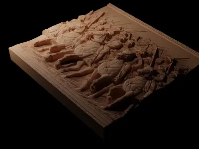 Light Brigade CNC 3d Print High Relief Sand Casting 3D print model