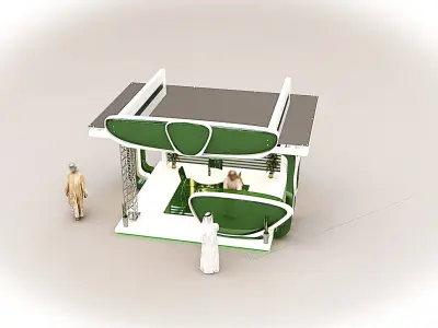 stand exhibition design in uae 3D model