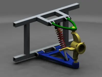 Double Wish Bone Suspension 3D model