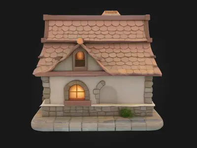 Cottage Retreat  A Cozy Escape to Nature 3D model