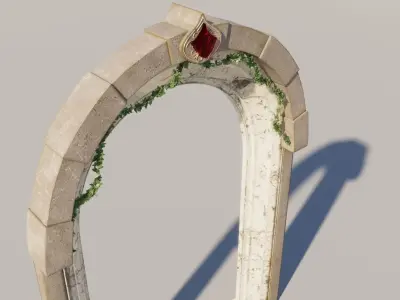 Fantasy Archway Free low-poly 3D model