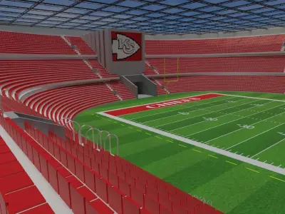 Kansas City Chiefs - American Football Stadium Low-poly 3D model