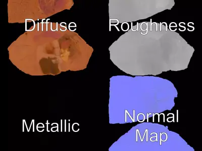 Rustic Red Rock model pack Texture