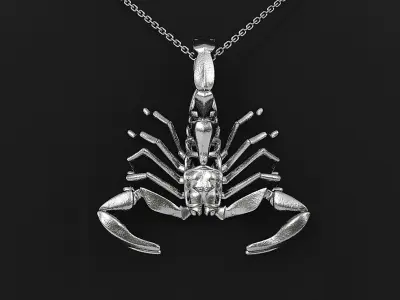 Scorpio Zodiac Pendant 3D print model