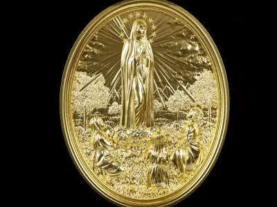 medallon virgen de Fatima 3D print model