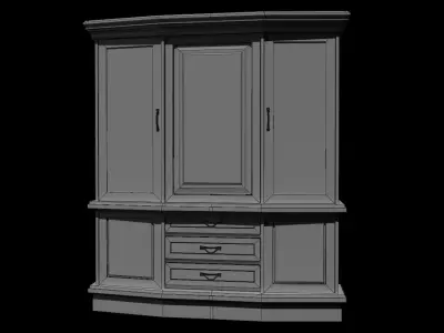 Cabinet Collection chest of drawers Low-poly 3D model