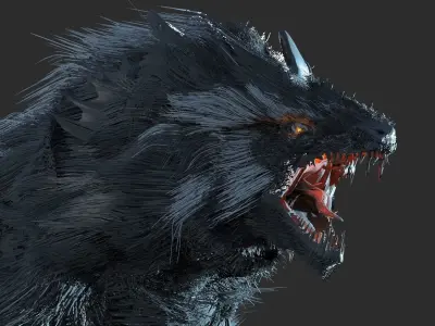 Fenrir The wolf 3D model