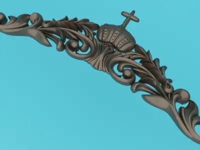 Molding central decor 3d model 3D model