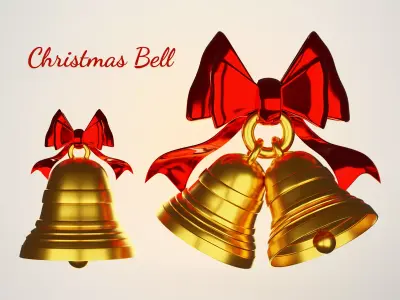 Christmas Bows Bells 3D model