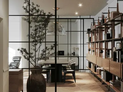 Luxury Office 3 defferent style of Interior Design Full 3D Scene 3D Model Pack