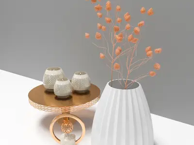Decorative set 003 3D model purchase
