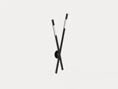 Hendrix Wall Lamp - Dark Bronze - Double Low-poly 3D model