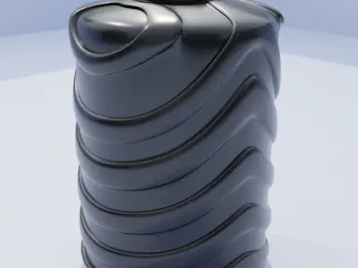 plastic water tank modern shaped Low-poly 3D model